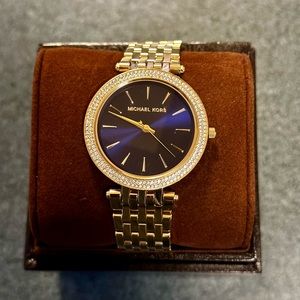 Michael Kors Watch Gold with Navy Face